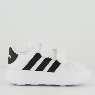 Imagem de Tênis Adidas Grand Court 2.0 CF Infantil Branco e Preto, 19