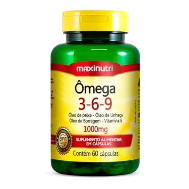 Imagem de Ômega 3-6-9 (Peixe/Linhaça/Borragem/Vit. E) 1000Mg - 60 Cáps., Maxinutri