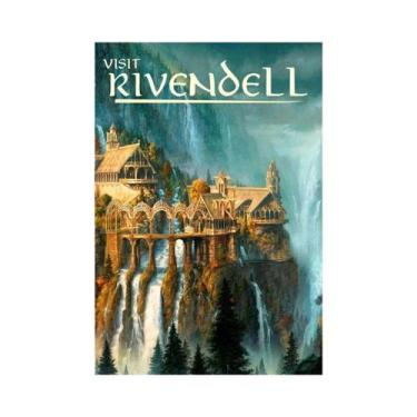 Imagem de Pôster Vintage Do Senhor Dos Anéis, Impressão Em Tela, Arte De Parede 