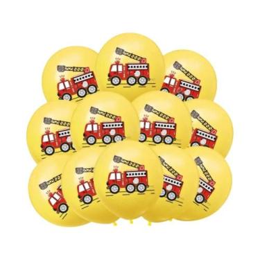 Imagem de Conjunto De Balões De Festa De Caminhão De Bombeiros Para Crianças, 12
