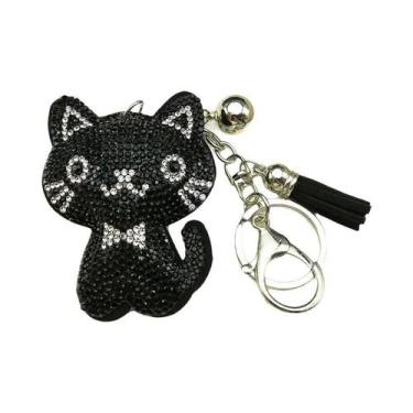 Imagem de Chaveiro De Cristal Dourado Em Forma De Cachorro Chihuahua Para Mulher