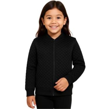 Imagem de Jaqueta Infantil Menina Casaco De Frio Bomber Preta - Yalu Modas, Pret