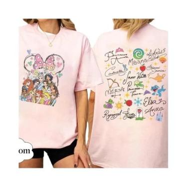 Imagem de Camiseta Disney Princess Watercolor Magic Castle, Moletom Com Desenho 