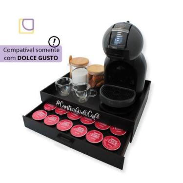 Imagem de Bandeja Porta 24 Capsulas Cantinho do Cafe Dolce Gusto Mdf Organziador