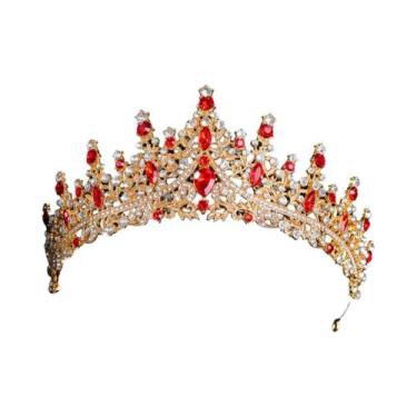 Imagem de Tiaras E Coroas De Cristal Com Strass Em Ouro E Prata Para Noivas, Mul