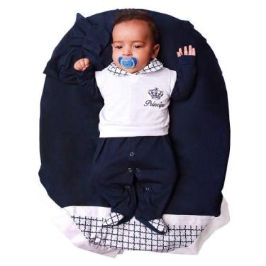 Imagem de Saída de Maternidade Menino Príncipe Baby 05 Peças, Marinho
