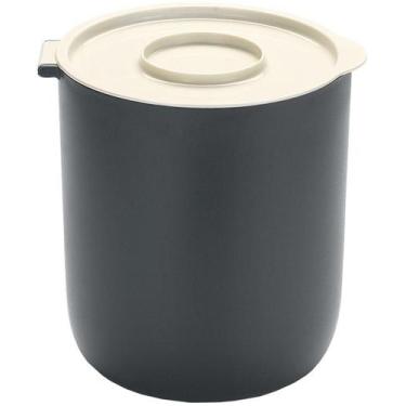 Imagem de Lixeira Pia 3,5 Litros 19cm Altura Por 16cm Diâmetro Com Tampa Branca 