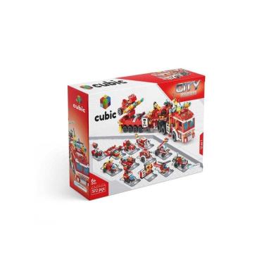 Imagem de Blocos de Montar Bombeiro Cubic City Multikids