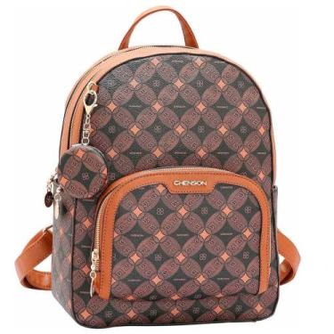 Imagem de Mochila Feminina Chenson Monograma 8485372 Com 2 Compartimentos Bolso 