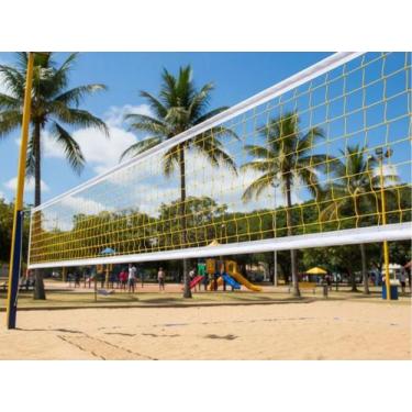 Imagem de Rede de peteca 7,50 metros 4 faixas + 1 peteca oficial - VMBSPORTS