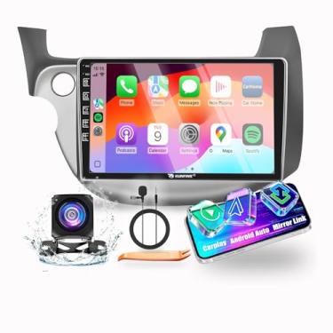 Imagem de CarPlay Android Navegação Automática Rádio GPS Estéreo Câmera Reversa Tela IPS Touchscreen 10 polegadas Tablet Pad Pad Media Player para Honda Fit Jazz 2009-2014 LHD, se Aplicável Quad Core 2G + 32G