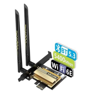 Imagem de WAVLINK Placa WiFi 6E PCIe AX5400M WiFi, placa de rede 2024 Tri-Band AX210 adaptador sem fio com Bluetooth 5.3, MU-MIMO, WPA3, OFDMA, suporte de perfil baixo, dissipador de calor