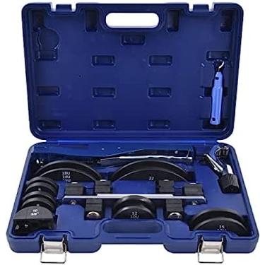 Imagem de Kit dobrador de tubos, 0-90 graus Dobrador de tubos com catraca Dobrador de tubos hidráulico Dobrador de tubos compacto Máquina dobradeira de tubos manuais Kits de dobra de tubos manuais par