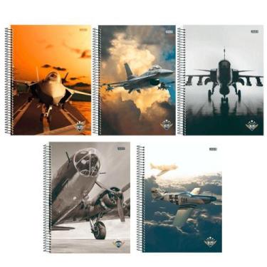 Imagem de Caderno Espiral Capa Dura 1 Matéria - 80 Folhas - Air Attack - São Dom