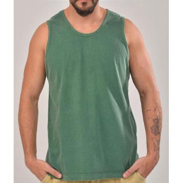 Imagem de Regata Estonada Verde - Alta Qualidade em Algodão 100% - Falca, GG