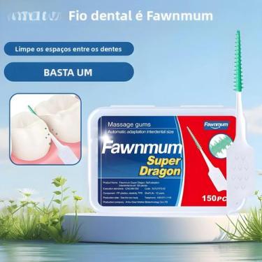 Imagem de Fio Dental Ultrafino Com Haste 150 Peças Escova Interdental Para Limpe