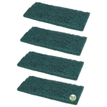 Imagem de Kit 4 Unidades Fibra de Limpeza Pesada Verde British Buchas 10 cm x 23