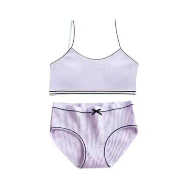 Imagem de Conjunto De Sutiãs E Calcinhas De Algodão Para Meninas, Sem Fio, Para 