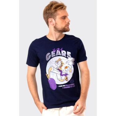 Imagem de Camiseta One Piece Gear 5 Gomu - Piticas, PP, Azul marinho, Unissex