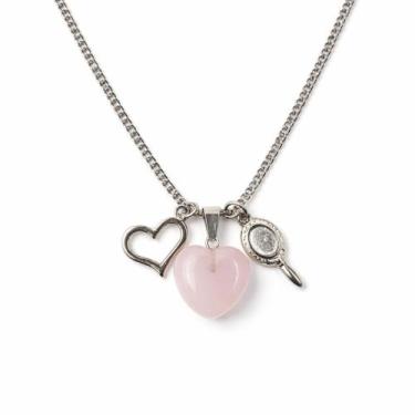 Imagem de Colar Orixá Oxum Proteção Espiritual - Quartzo Rosa Coração - Balaio d