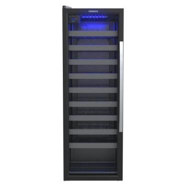 Imagem de Champanheira Venax 50 Garrafas Preto Porta Invertida, 220V