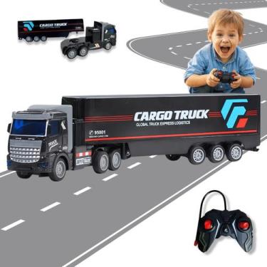Imagem de Caminhão De Controle Remoto Carreta Truck Grande Com Bateria Recarregá