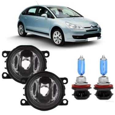 Imagem de Par farol milha citroen c4 2007 a 2012 e super branca - BIBAS