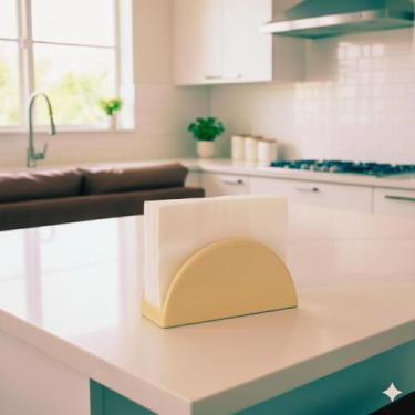 Imagem de Porta Guardanapo Porcelana Premium - Lumes Decoraçoes, AREIA