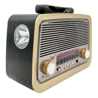 Imagem de Rádio Retro Vintage Am Fm Sw Usb Bluetooth Bateria Recarregavel Aux Sd