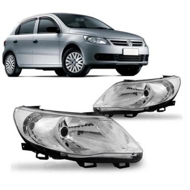 Imagem de Par Farol Dianteiro Gol G5 2009 2010 2011 2012 Foco Simples - BBS