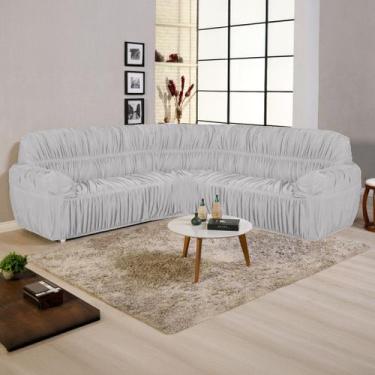 Imagem de Capa Sofá De Canto 6 Lugares Malha Decoração Promoção - Florenza Enxov