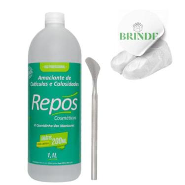 Imagem de Kit Amaciante de Calosidades Repos 1,1L Profissional + Espátula Inox P