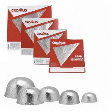 Imagem de kIT 200 Papel Chumbo Prata grande p/ Bombom Trufa 15x14cm - 000028211E