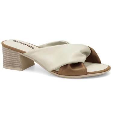 Imagem de Tamanco comfortflex ref 2556302 feminino, Bege, 38