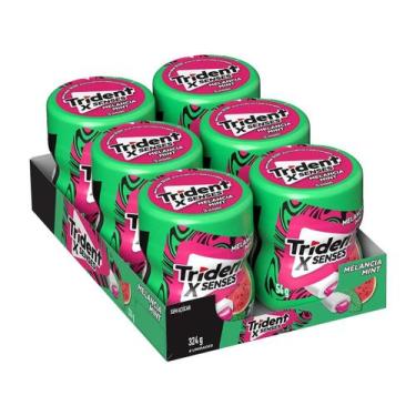Imagem de Chiclete Trident XSenses Melancia S/ Açúcar DP c/ 6 Uni 54g, Melancia