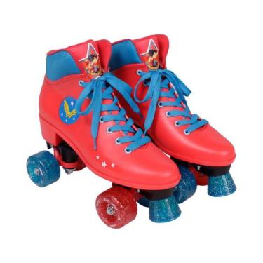 Imagem de Patins Mulher Maravilha Super Hero Girls - Bel Fix, Vermelho, 28-29