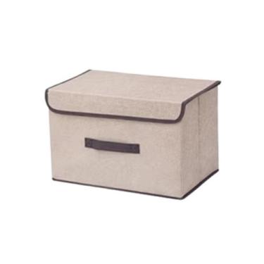 Imagem de CAIXA ORGANIZADORA MULTIUSO ORGANIZ TNT COM TAMPA 27x19x16CM, Bege