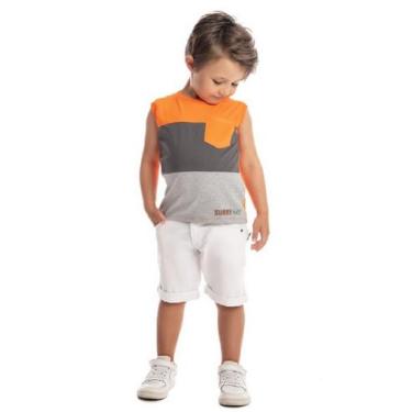 Imagem de Camiseta Regata Machão Menino Com Bolso Sunny Day - By Gus, Laranja, 0