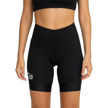 Imagem de Bermuda Ciclismo Gel Queen Poliamida e Elastano Cabani Lisa Feminina, 