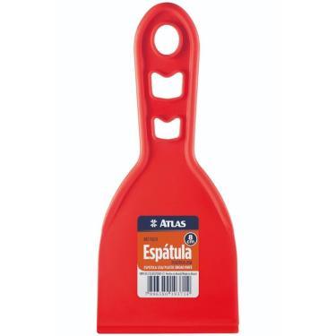 Imagem de Espátula Plástica Lisa com Cabo 80mm 150-8 para Aplicação e Acabamento de Texturas Decorativas Pincéis Atlas