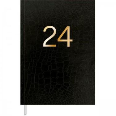 Imagem de Agenda Executiva Croco Costurada Diária 14,5 x 20,5 cm 2024 - Tilibra,
