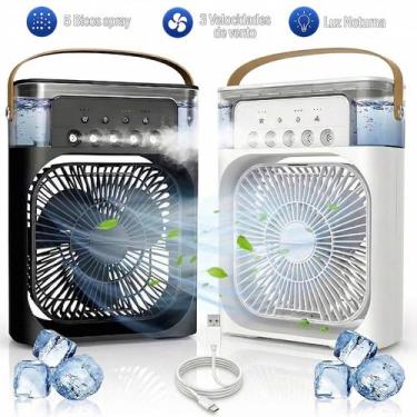 Imagem de Mini Ar Condicionado Climatizador Umidificador Ventilador Portátil Usb