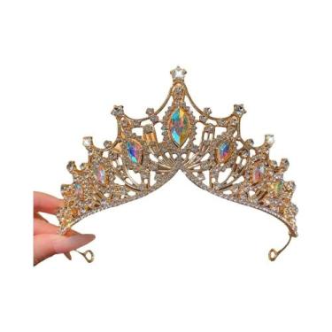 Imagem de Tiara De Strass: Acessório De Cabelo Moderno Em Liga Para Aniversários