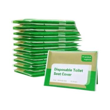 Imagem de Protetores De Assento Sanitário Descartáveis Embalados Individualmente