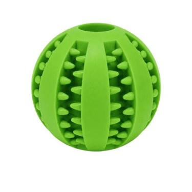Imagem de Bolinha Brinquedo Pet Petisco para Cães em Silicone 5cm Cor:Verde - Se