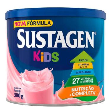 Imagem de Sustagen Kids Complemento Alimentar Morango Lata 380g