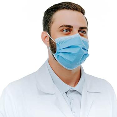 Imagem de Máscara Cirúrgica Descartável Azul Soft – Caixa 50 Unidades