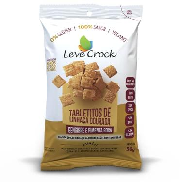 Imagem de Biscoito Tabletitos de Linhaça Dourada - Gengibre e Pimenta Rosa - 50G