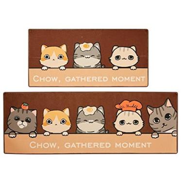 Imagem de Conjunto de tapetes antiderrapantes de cozinha e tapetes de corredor, conjunto de tapete de borracha durável, tapete de chão lavável na máquina 40 x 150 cm