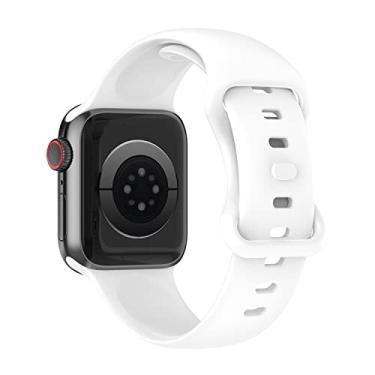 Imagem de Pulseira Sport Borboleta compatível com Apple Watch 41mm 40mm 38mm - Marca LTIMPORTS (Branco [Tam. G])
